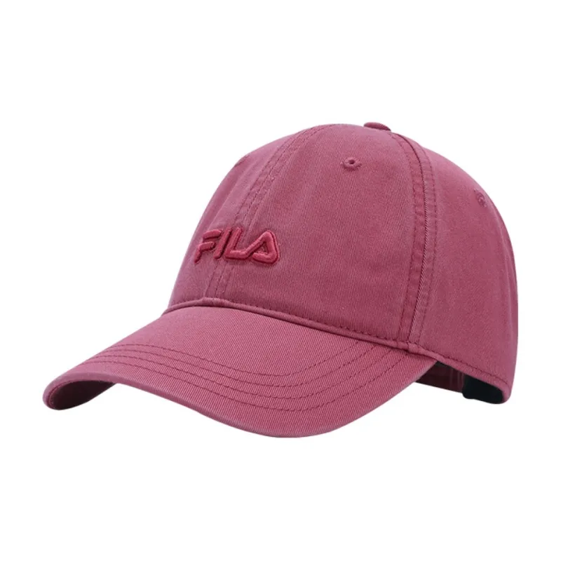 FILA ORIGINALE Cotton Baseball Caps Unisex Rock Rose Red-1