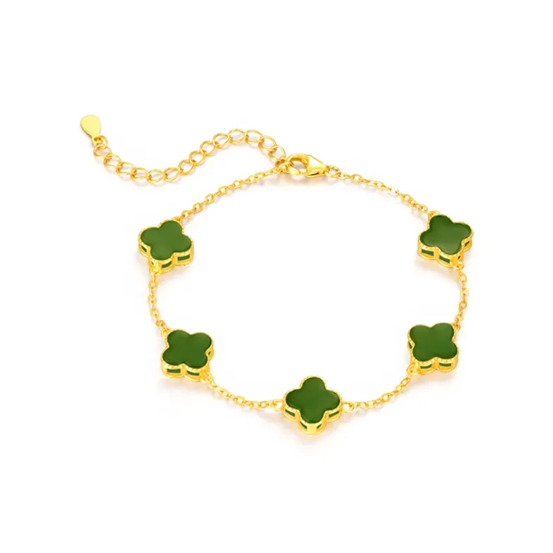 JINLIUFUJIXIANG Bracelets Pale Greenish White Jade Women's-7