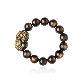 EADDA JEWELRY Natural Obsidian Bracelets Unisex