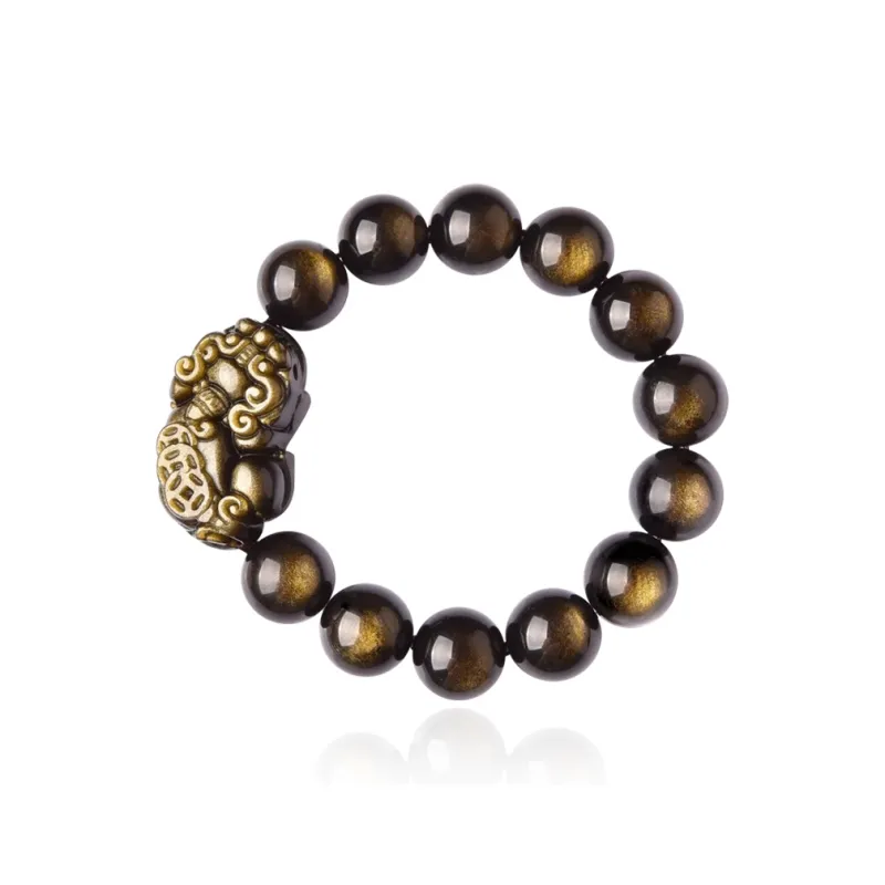 EADDA JEWELRY Natural Obsidian Bracelets Unisex-0
