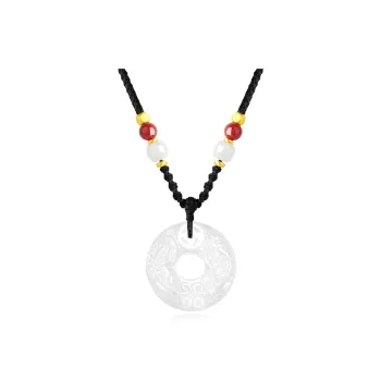 Fortune Gold Chalcedony Necklaces Unisex