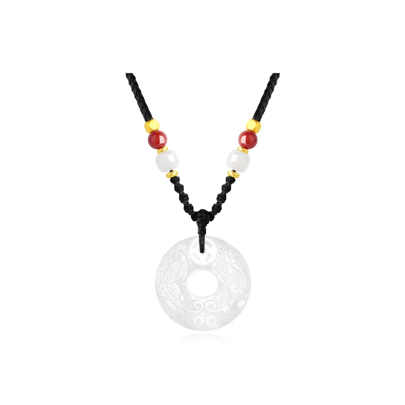 Fortune Gold Chalcedony Necklaces Unisex-0