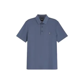 HUGO BOSS Double Monogram Patch Polo Shirt