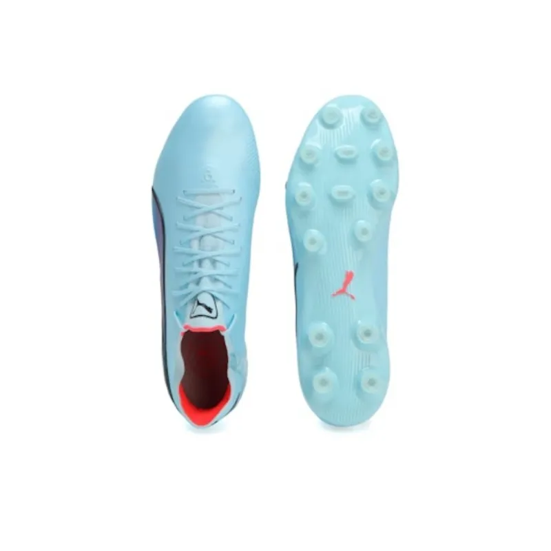 PUMA King Ultimate HG Hard Ground Artificial Ground Anti Slip Wear Resistant Soccer Shoes Unisex Blue-3