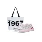 Winter White/Pink Peony[Includes White Canvas Bag]