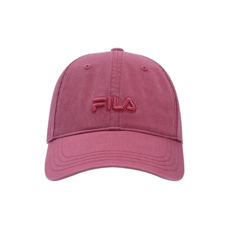 FILA ORIGINALE Cotton Baseball Caps Unisex Rock Rose Red-0