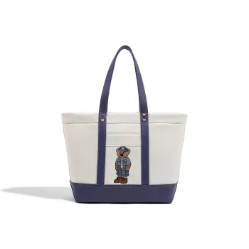 NOISY TEDDY Polyester Tote Bag, Shopping Bag, Handbag, Shoulder Bag Regular Women's Light Blue/Light Purple