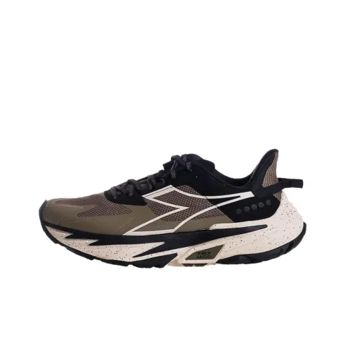 Diadora Cushioning, Wear Resistant Low Top Casual Running Shoes Men's Brown