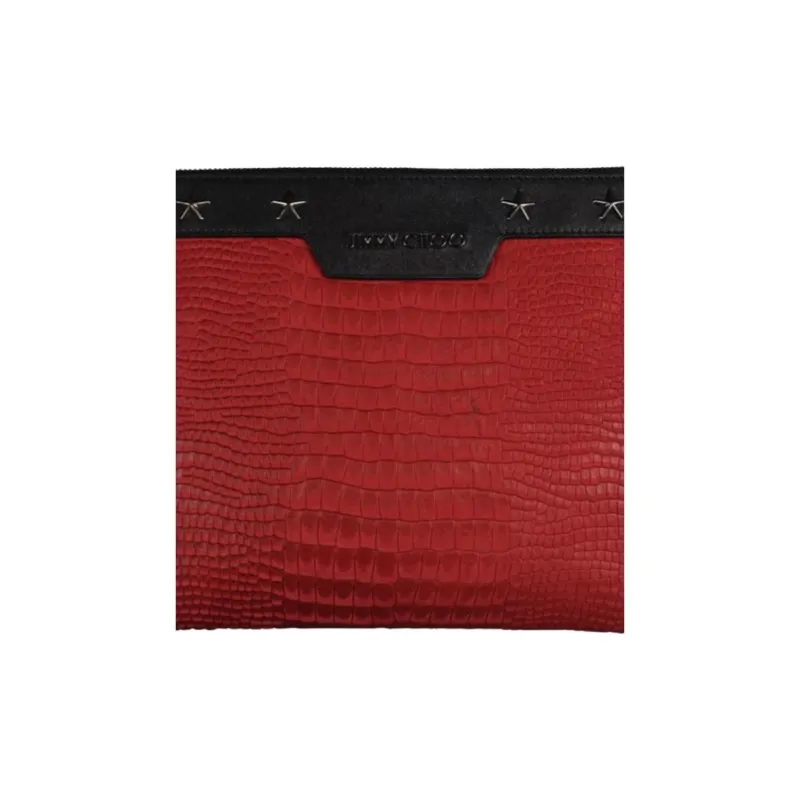 Jimmy Choo Leather Clutch Small Size Men's Red-2