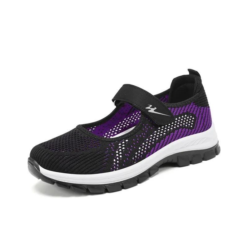 DOUBLE STAR 88 Flyknit Abrasion Resistant Slip Resistant Low Top Casual Shoes Women's Gray, Red, Black-15