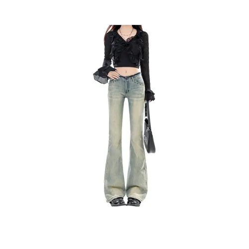 MPOX Jeans Women's Yellow Mud