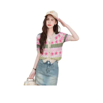 FAWENXIANGZI Knitwear Women's Pink Apricot