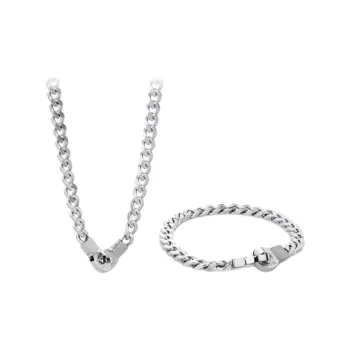 BROSWAY Titanium Steel Necklaces Men's Silver