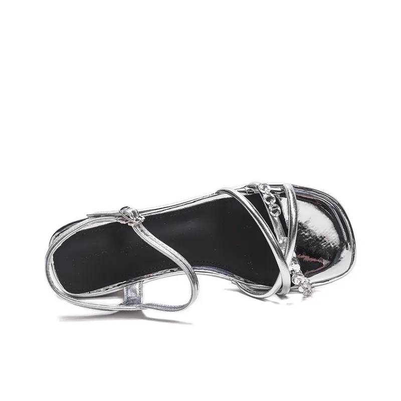 Dragon Dance One Strap Sandals Medium Heel Women's-20
