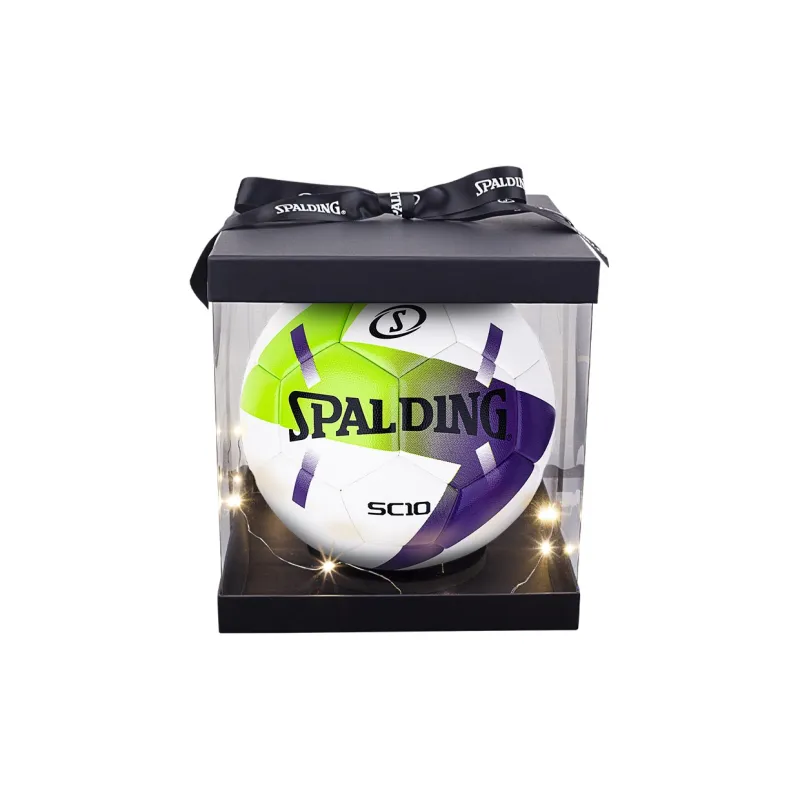 SPALDING SC10 Series Size 5 Soccer PU Seamless Thermal bonding Unisex White Green Blue-6
