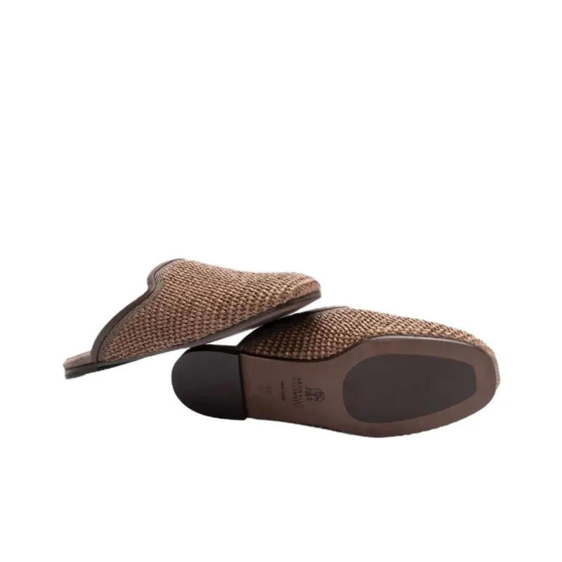 Brunello Cucinelli Woven Slippers Women's-4