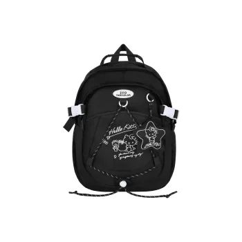 Zgo Sanrio Hello Kitty Collection, Sanrio Collaboration Hello Kitty Polyester Backpack Regular Women's Black