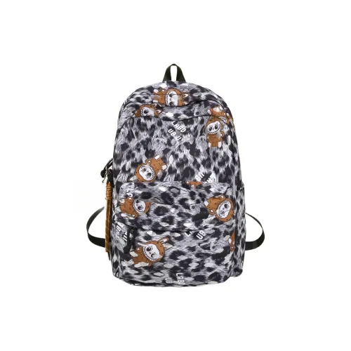 AIBAG Printed And Gold Stamped Fabric Backpack Unisex Multicolor