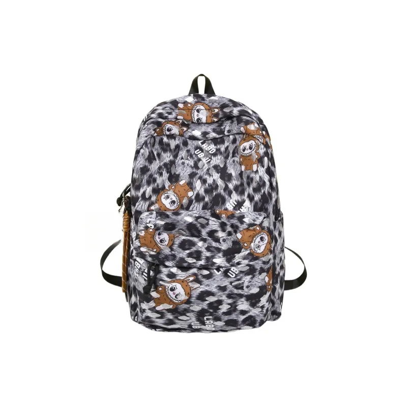 AIBAG Printed And Gold Stamped Fabric Backpack Unisex Multicolor-0
