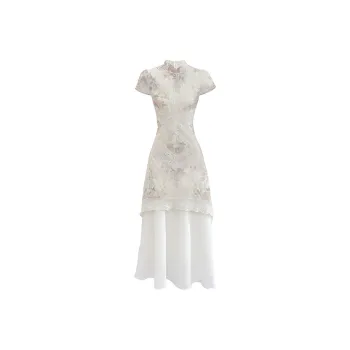 GUOZHEN Short Sleeved Dress Women's