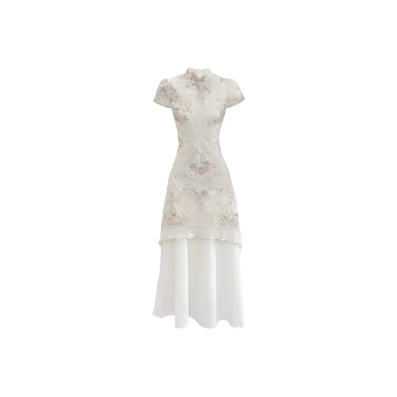 GUOZHEN Short Sleeved Dress Women's-0