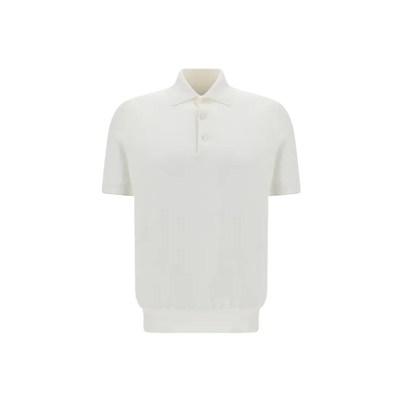 Brunello Cucinelli Short Sleeved Buttoned Polo Shirt-0