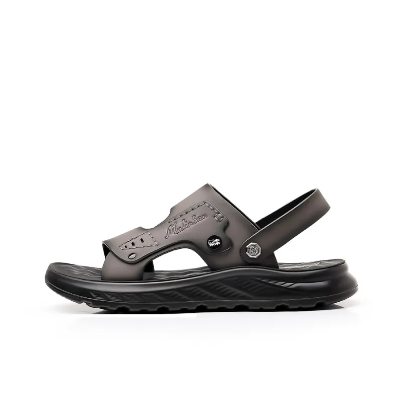 Mulinsen Beach Sandals Men Black, Gray-0