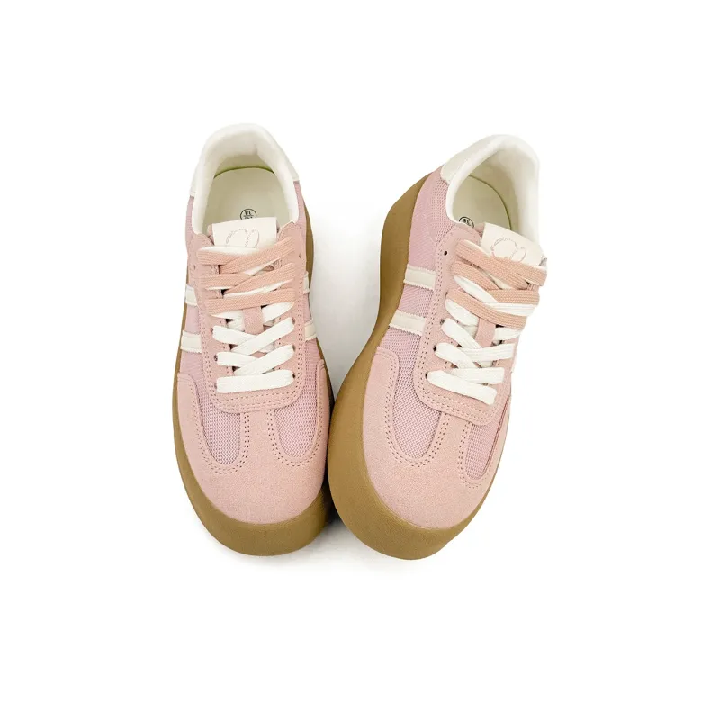 La Chapelle Slip Resistant, Abrasion Resistant, Lightweight Low Top Skateboard Shoes Women's Pink-2