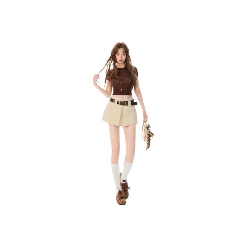 ZAZN Casual Short Skirts Women's-0