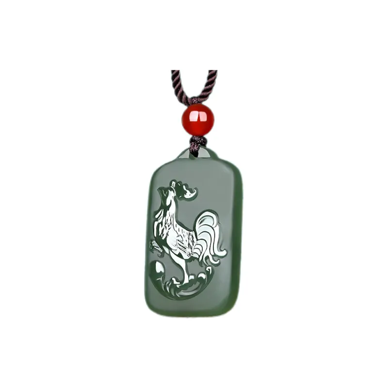 Liu Jinfu Hetian Jade Pendants Green Jade Unisex-26