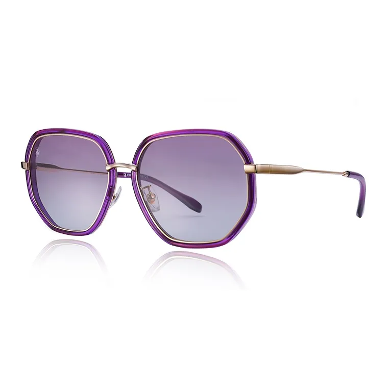 VEGOOS TR/Memory Plastic Metal Alloy Stainless Steel Irregular Shape Sunglasses Women's-6