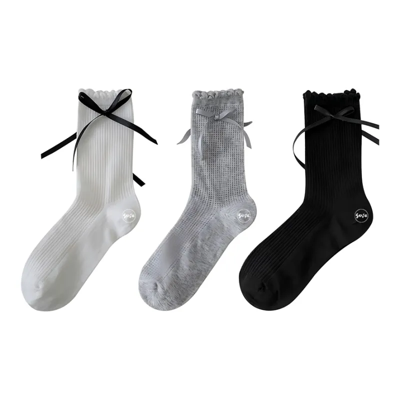 SOIE Mid Calf Socks Women's Combo Set-20