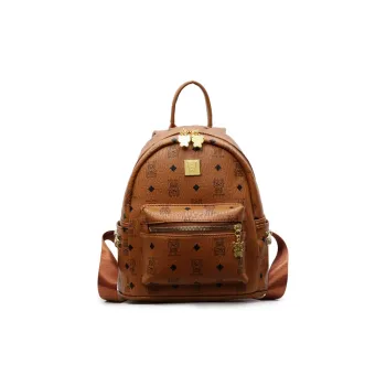 AIBAG PU Backpack Women's Brown/Ecru/Pink