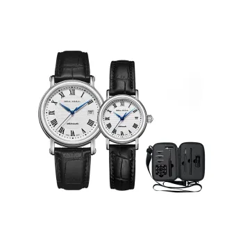 Sea Gull National Automatic Mechanical Movement Genuine Leather Strap Watch Unisex White Dial
