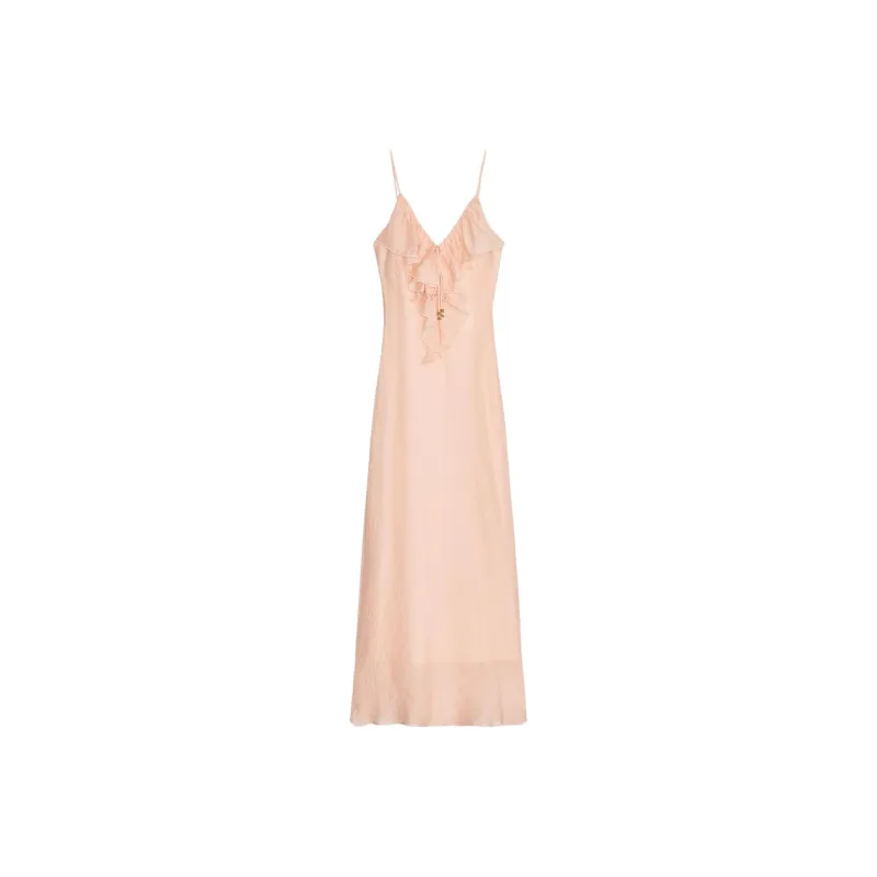 ZARA Slip Dresses Women's Light Pink-0