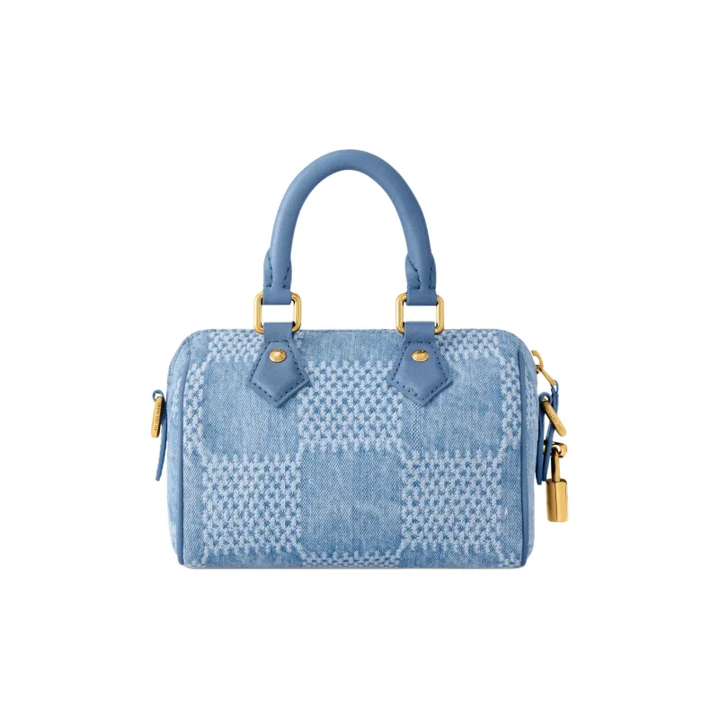 LOUIS VUITTON Cotton Canvas Handbag Regular Women's Blue-2