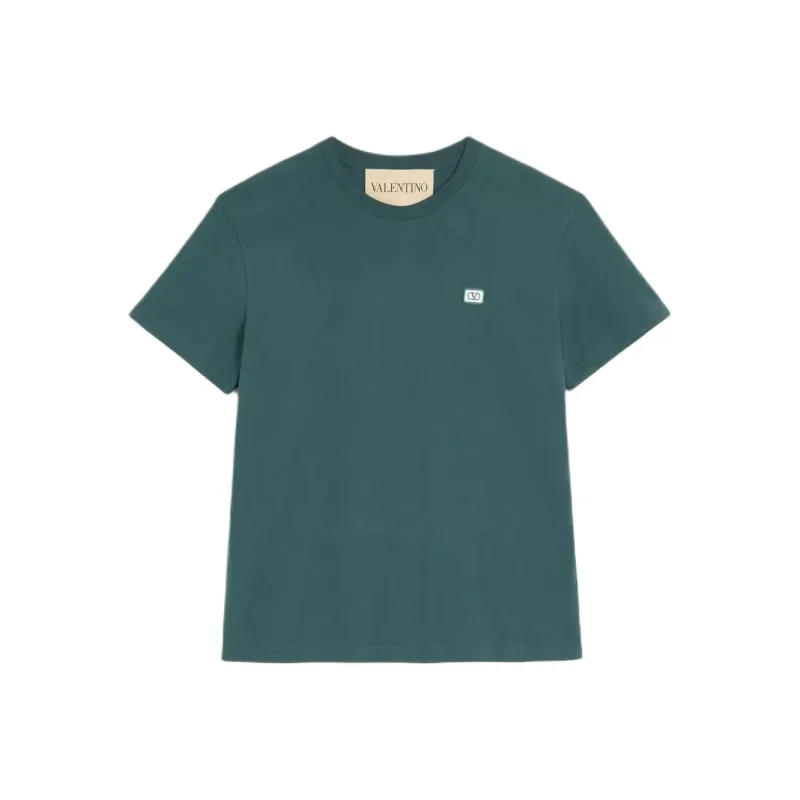 Valentino Vlogo SS25 T Shirt Men's Dark Green-0