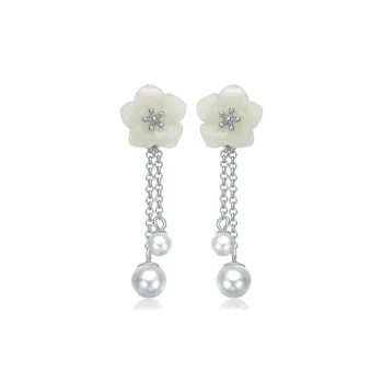 MARY WINDSOR Earrings Pale Greenish White Jade Women's
