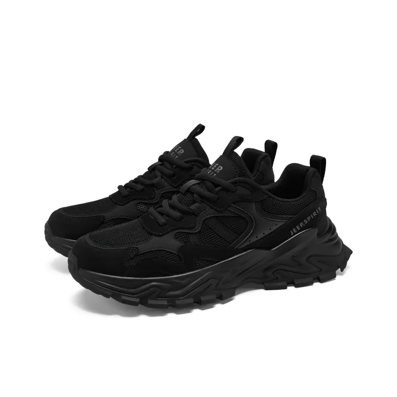 JEEP SPIRIT Low Top Chunky Sneakers Men's Black-4