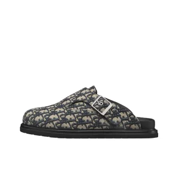 DIOR Aqua Closed Toe Slippers Men's Beige Black