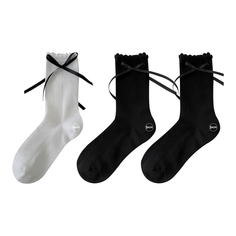 SOIE Mid Calf Socks Women's Combo Set-25