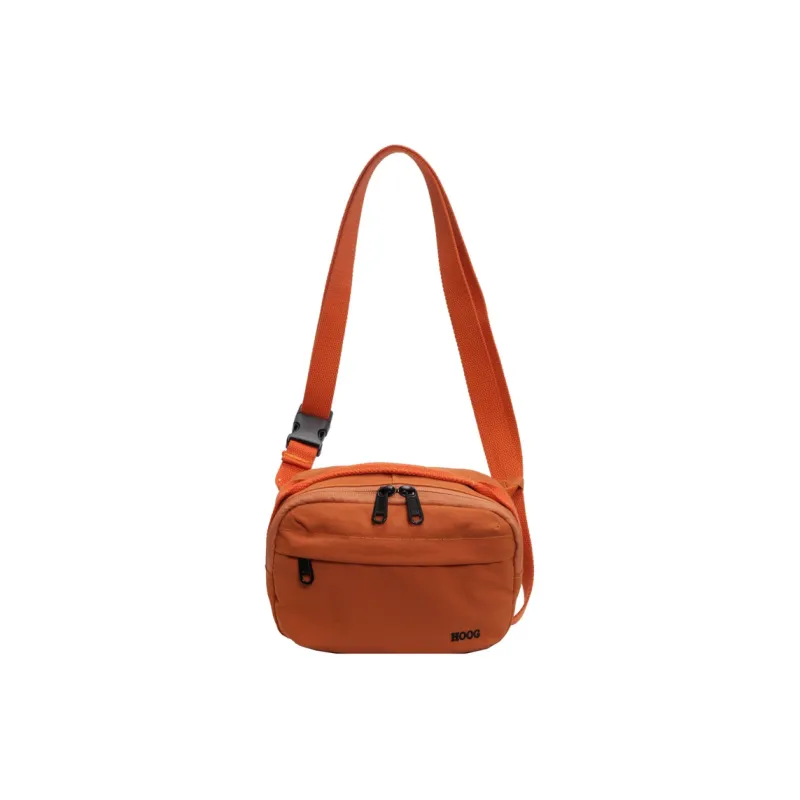 Yalu Canvas Bag, Crossbody Bag Unisex Black/Ecru/Green/Orange-22