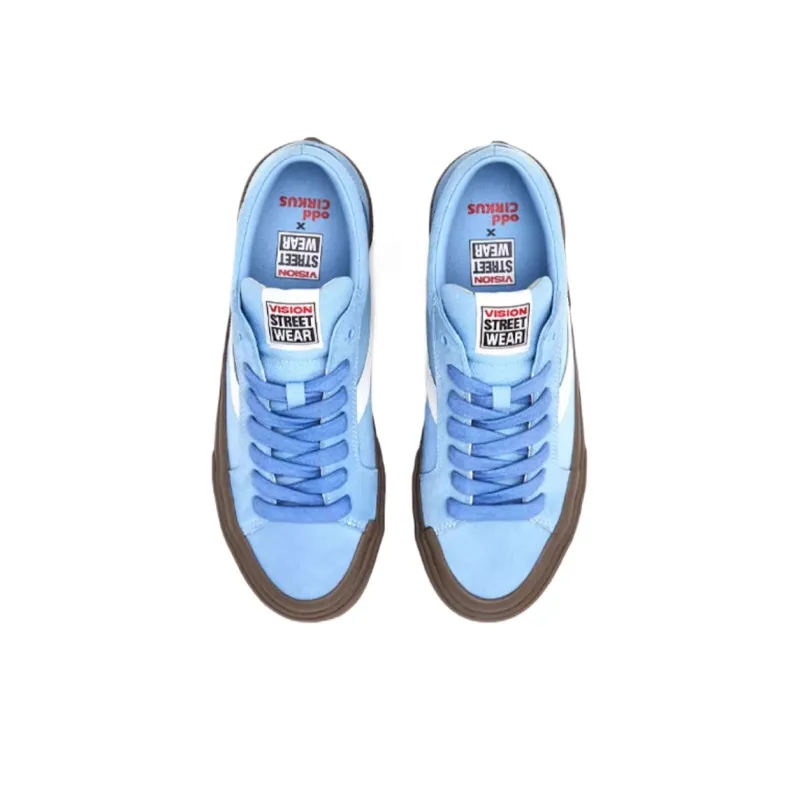 ODD x Vision Street Wear Astley Pro Low Top Skateboard Shoes Unisex Raw Pips Rubber Washed Blue-2