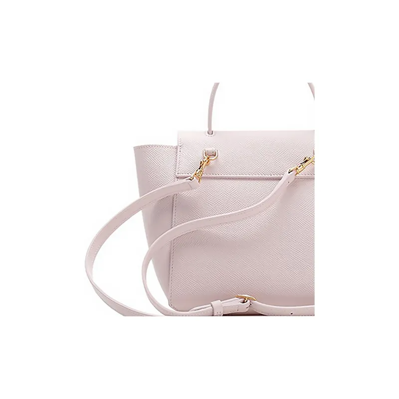 CELINE Belt Cow Leather Handbag, One Shoulder Bag, Crossbody Bag Women's Pink-3