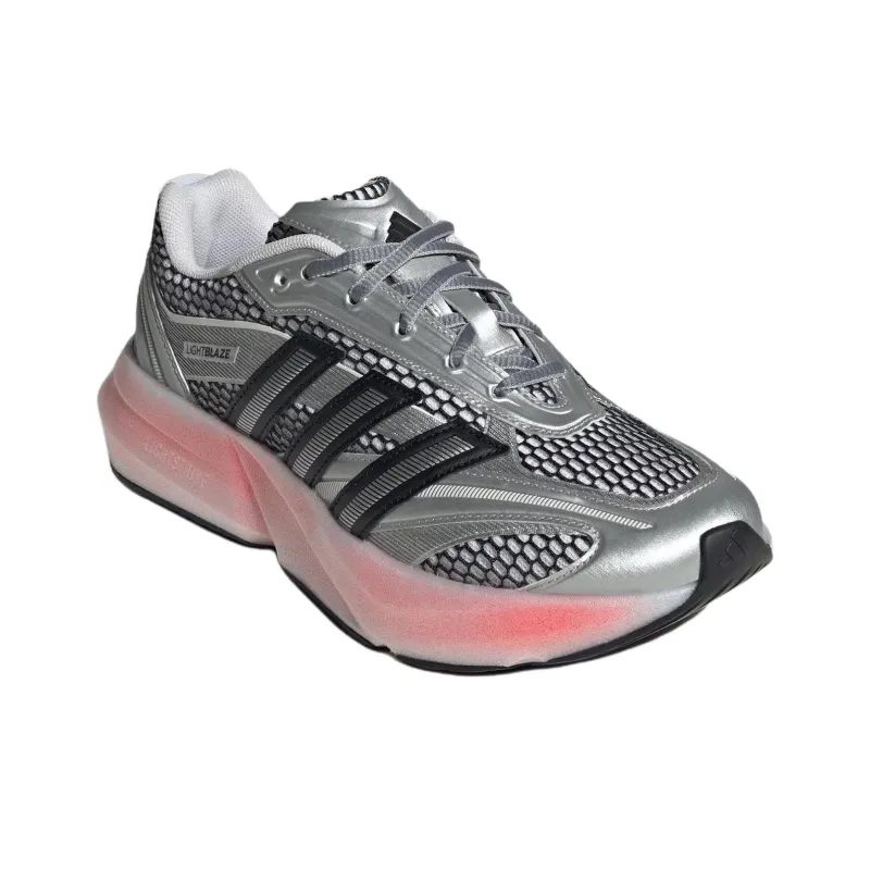 Adidas LIGHTBLAZE Anti Slip Wear Resistant Low Top Casual Running Shoes Women's Silver Pink-2