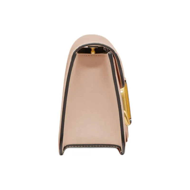 Valentino Buffalo Leather One Shoulder Handbag Women's Nude Pink-2