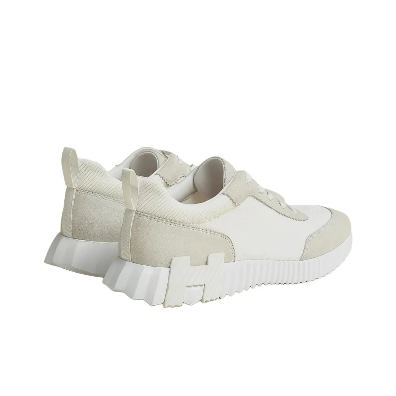 HERMES Bouncing Low Top Casual Shoes Men's White-3