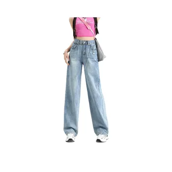 FAWENXIANGZI Jeans Women's Light Blue