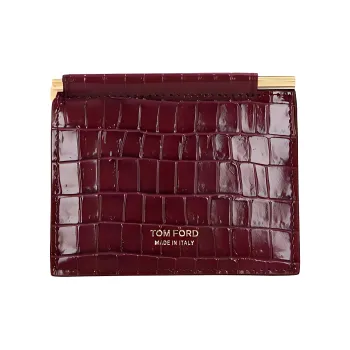 TOM FORD Leather Wallet Men's Red