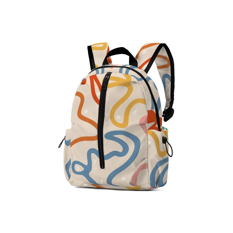 DRACONITE Polyester Backpack Regular Unisex Ecru-25